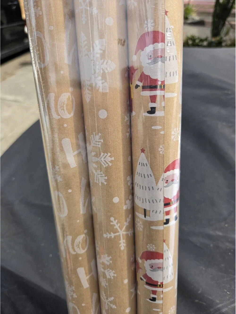 3 packed Christmas Santa  Wrapping paper